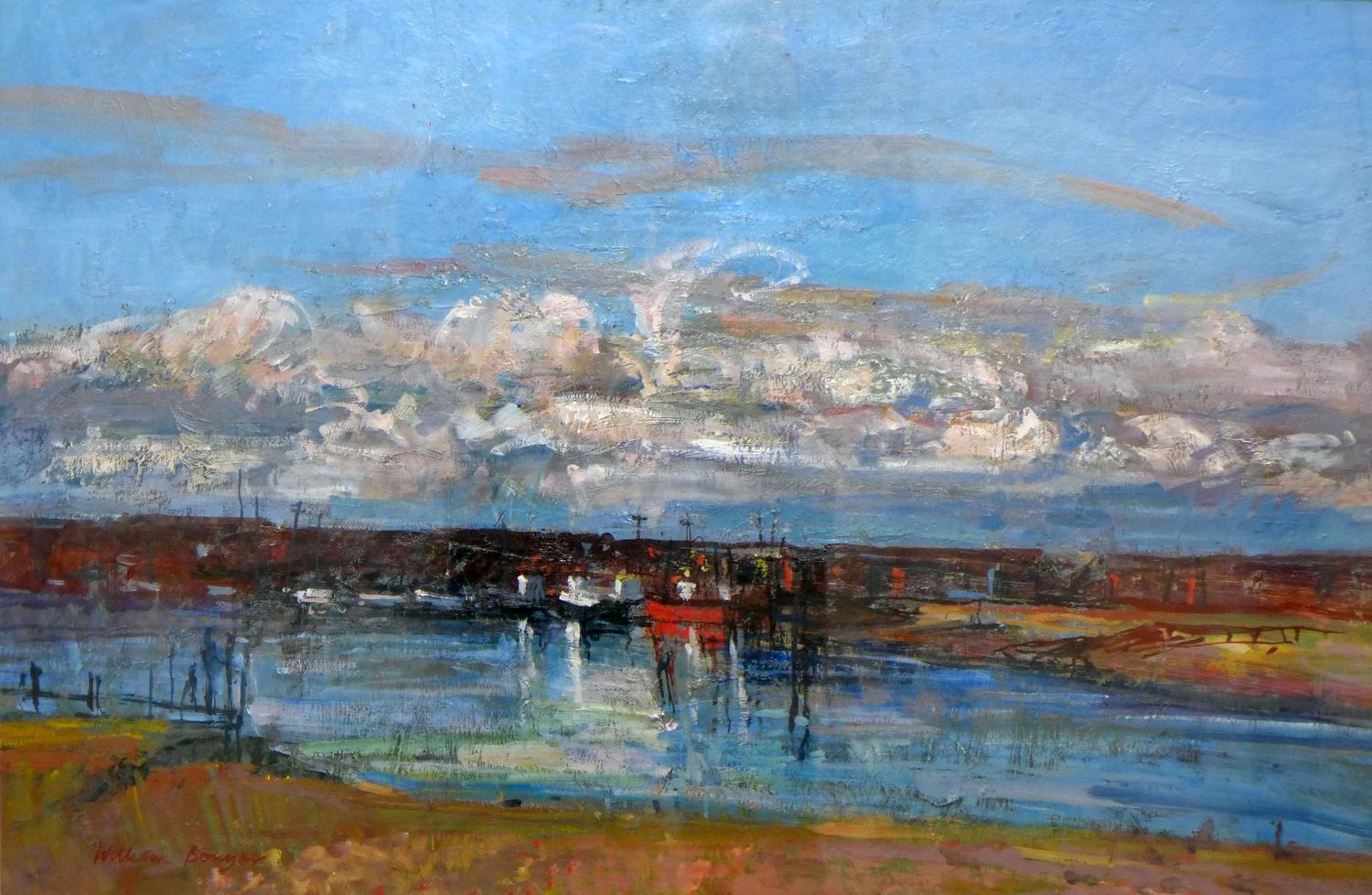 William Bowyer (British, 1926-2015), 'River Blythe II', oil on board, signed lower left, H.48cm W.