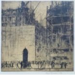 Frank Brangwyn (British,1867-1956), 'Paris', etching, signed in pencil lower right, H.17cm W.18cm