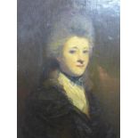 After John Jackson, a 19th century portrait study of a lady, oil on panel, within a giltwood