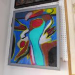 20th century Continental school, Abstract Composition, oil on canvas, inscribed 'Art by AL P' to