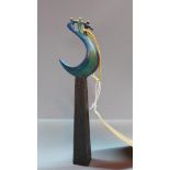 A bronze figural study, 'Friendship in Colours', raised on tapered base, H.22cm