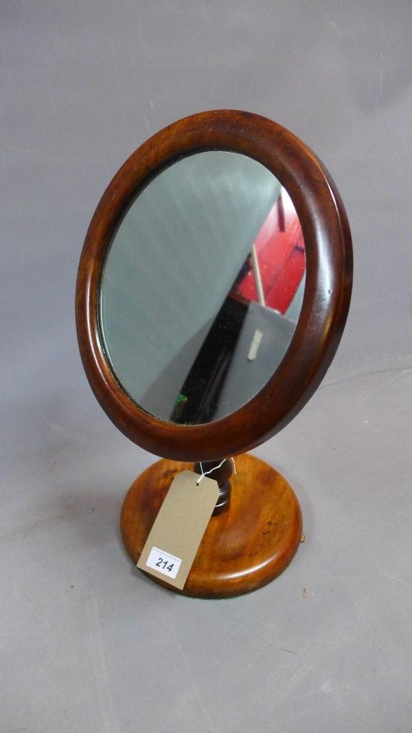 A 19th century mahogany table mirror, H.48cm