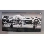 An aviator print on glass, 60 x 120cm