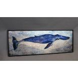 A whale print on glass, 41 x 118cm
