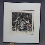 Annette Lewin, Figural Study, soft ground etching with drypoint, signed, dated 1988 and inscribed '