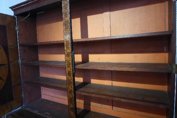 A Dutch Oyster-Veneered Walnut, Ivory, Ebony and marquetry cabinet-on-stand, the rectangular moulded - Bild 6 aus 6