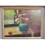 William H. Eckhardt (b.1872), Still life of Flowers in a Vase on a Table, oil on canvas, signed