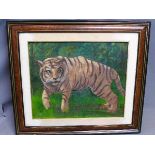 Shanti Podival, 'The Bengal Tiger', oil on canvas, signed and dated 96' lower left with
