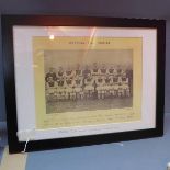 A team photograph of Arsenal FC 1933-34, First Division Champions, with team signatures, print, 24 x