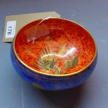 A Wedgwood lustre bowl, designed by Daisy Makeig-Jones, decorated with hummingbirds, marked to base,