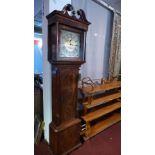 A George III mahogany longcase clock by Hodgson, Preston, the brass dial with painted chapter ring