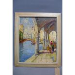 An Impressionist study of Venice, oil on canvas, indistinctly signed lower right, 59 x 49cm