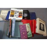 A collection of books and pamphlets by Winston Churchill, including 'Painting as a Pastime',