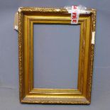 A giltwood and gesso picture frame, with foliate decoration, 72 x 56cm (a/f)