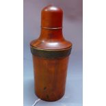 A mid 19th century Continental fruitwood bottle, H.20cm