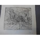 Aris Raissis (Egyptian, b.1962), 'Movement', etching, 1/1, signed and dated 1983 in pencil to