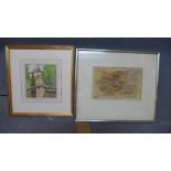 G. Luiz, abstract study, watercolour, signed and inscribed London 29.04.71, 15 x 23cm, together with