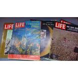 A collection of Life magazines, 1960's and 1970's, to include 'On the Moon' August 18, 1969, (7)