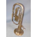 A Weltklang silver plated Euphonium