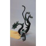 An early 20th century Chinese Tang Dynasty style bronze dragon, H.20cm