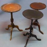 Three early 20th century mahogany wine tables