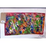 Antonio Lopes, 'Dreaming of Colours', abstract study, acrylic on paper, signed, inscribed to