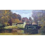 Frans Baaijens (1896-1970), Old Watermill, oil on canvas, signed and dated '46 lower left, 39 x 70cm