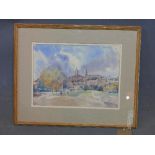 Patrick Nairne, 'Village West of Avignon', watercolour, signed lower right and dated 85, H.25cm W.