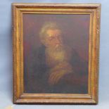 Late 19th / early 20th century school, Portrait of a Bearded Gentleman, oil on canvas, signed