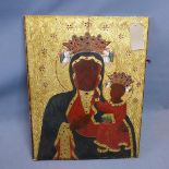 A large Russian icon of Madonna and child, 72 x 56cm