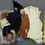 A collection of women's vintage gloves