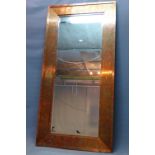 A large Contemporary copper clad mirror, with bevelled plate, 180 x 90cm