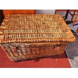 A large vintage picnic hamper