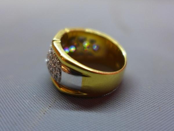 An Asprey 18ct yellow gold and diamond inset ring, the centre encrusted with diamonds within a - Image 2 of 2