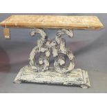 A Contemporary distressed console table, H.87 W.110 D.36cm