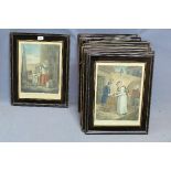 A set of thirteen 19th century Cries of London prints, in Hogarth frames