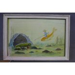 Frank Wilson (20th century British School), 'St.George and the Dragon', watercolour, signed and