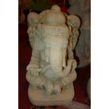 A reconstituted stone figure of Ganesh, H.46cm