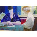 Frank Hill (20th century British School), 'The Fortune Teller', oil on canvas laid on board,