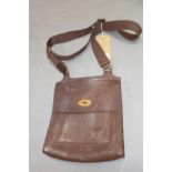 A ladies Mulberry brown leather satchel bag