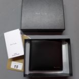 A Paul Smith black leather wallet, in original box