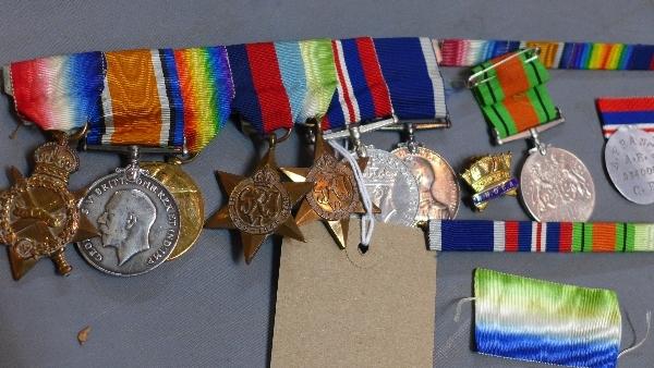 A WWI medal group, awarded to Arthur John Francis, Royal Navy, to include WWI Royal Navy medals, a - Image 2 of 3