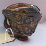 A chinese simulated horn libation cup h13cm