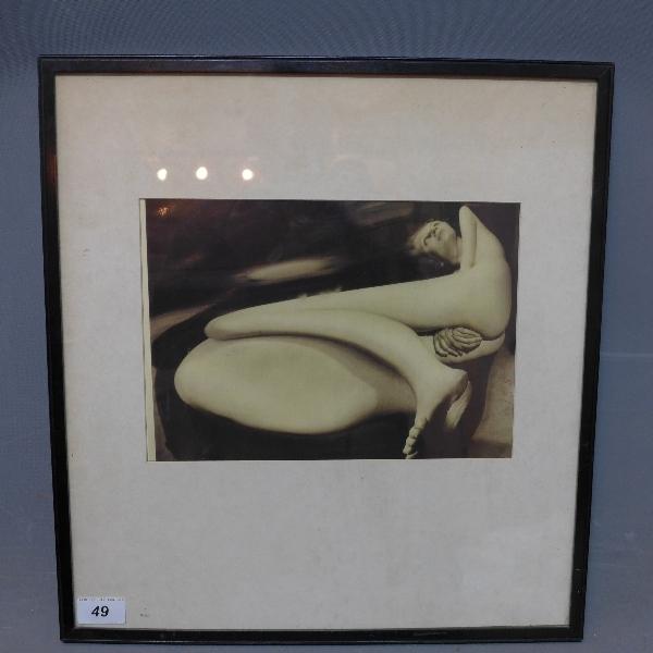 A surrealist image of a distorted female nude numbered in red upon the image. - Image 2 of 2