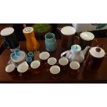 Poole pottery - a miscellaneous collection of coffee pots, cups etc