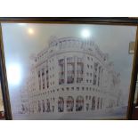 A large print of a London building, 96x120cm