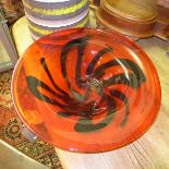 A large Art Glass bowl, 38cm diameter