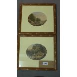 A pair of gilt framed 18th century style prints H.28 W.32cm