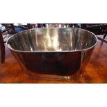 A large aluminium champagne bath, H.30 W.62 D.39cm