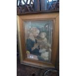 A 19th century gilt framed and glazed print, the Madonna H.54 W.41cm